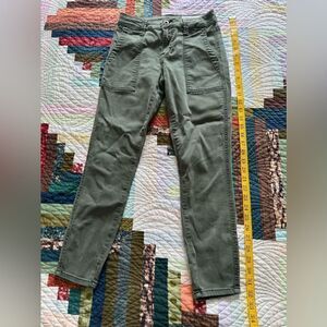 Pistola Utility High Waisted Ankle Pants Army Green Size 26